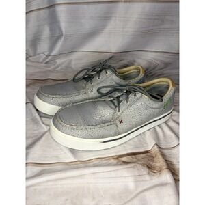 Twisted X Kicks Work Shoes Gray Nano Composite Toe Oil Slip Resistant Men's 10.5